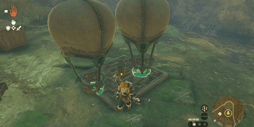 土台に気球2個と火龍の頭を垂直に付ける