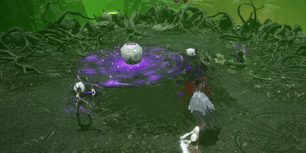 ダークディセンバー_壺のダメージエリア内には入らない