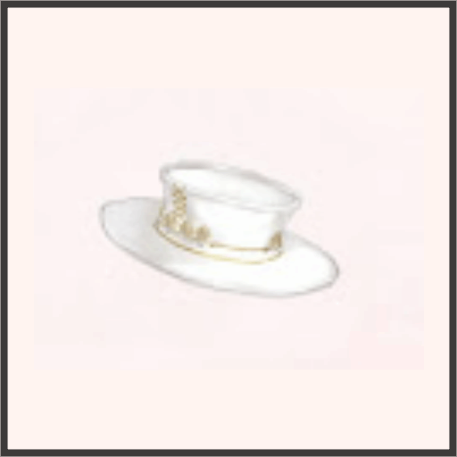 金縁の礼帽（白）