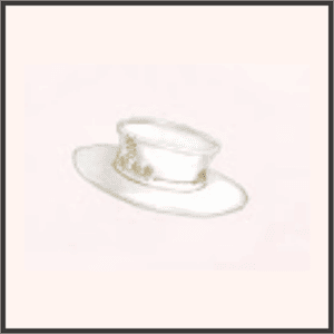 金縁の礼帽（白）