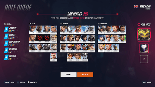 候補を最大3名まで選択する