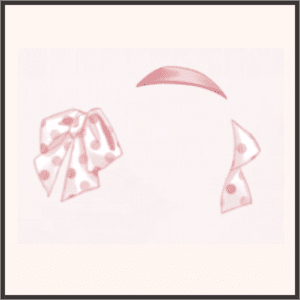 蝶リボンの髪飾り（ピンク）