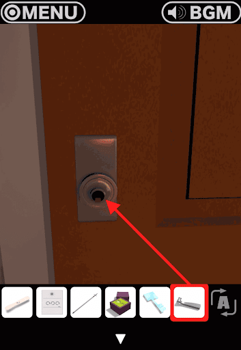 RESORT4黄昏クルーズへの脱出_ドアノブを取り付ける