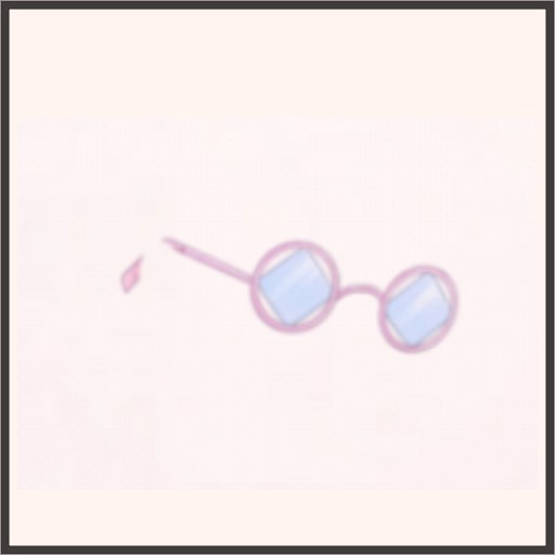 丸眼鏡に角レンズ