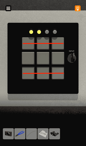 脱出ゲーム非常階段_2階_3階は二なので合うようにボタンを押し鍵をタップする