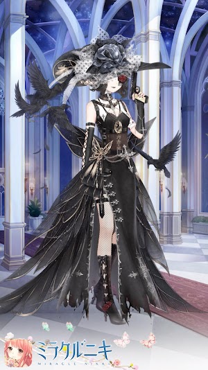 ミステリアス黒色コーデ