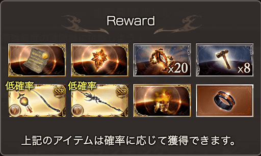 コンプリート報酬