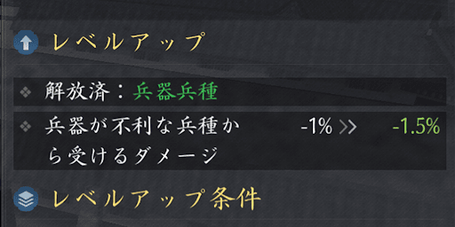 兵器以外から受けるダメージを減らせる