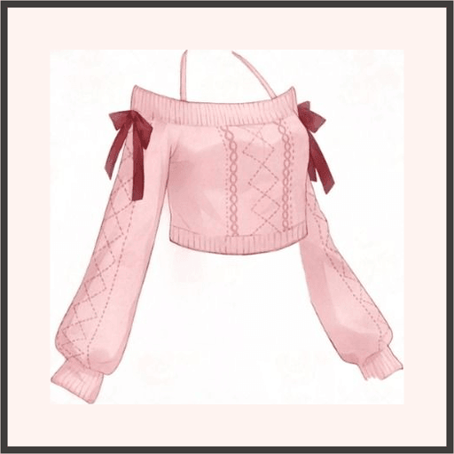 初めての恋ピンクニット