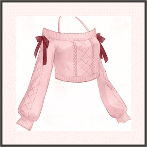 初めての恋ピンクニット