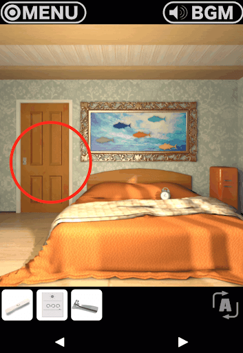 RESORT4黄昏クルーズへの脱出_部屋_ベッドの横の扉を拡大する