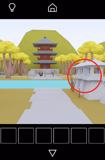 Dango_画面右側の灯篭を拡大する