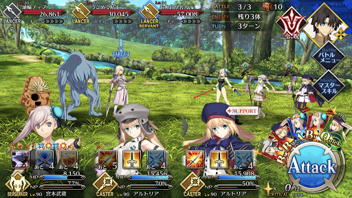 fgo-資材採集 近場の川で資材を集める_バトル