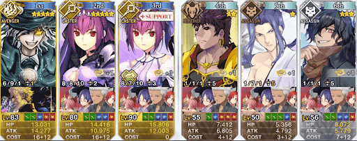 fgo-ガーデン級3ターン周回編成