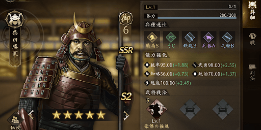 SRからSSRに昇格した武将が4名登場