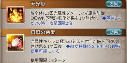 特殊反応時の回復とディスペルが強力