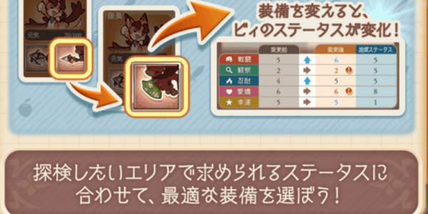 専用アイテムはビィに装備できる