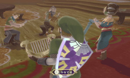 バーでのハープ演奏