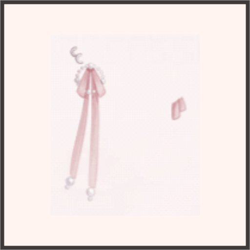 ピンクリボンピアス