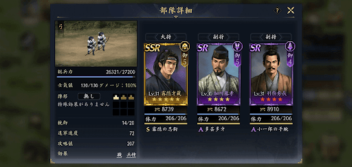 部隊の空きを埋める