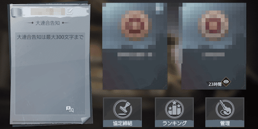 同盟と同盟が協力関係を結ぶシステム