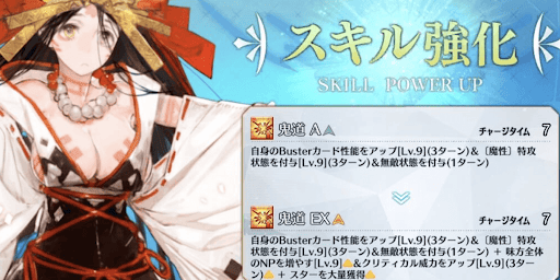 スキル強化で味方への支援能力強化
