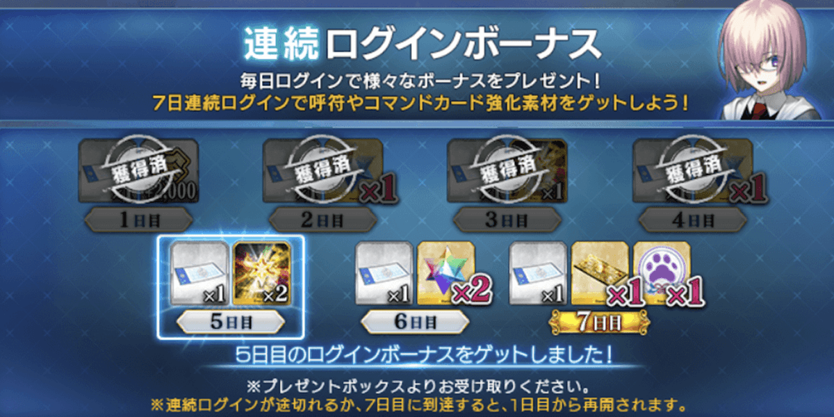 毎日ログインをする