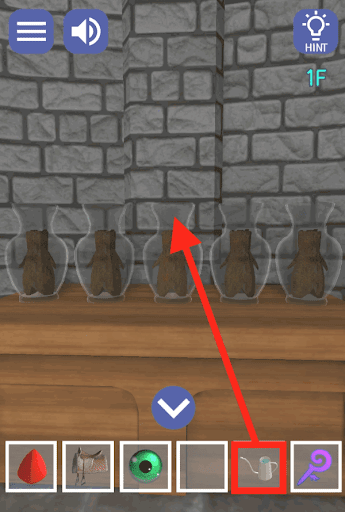 ドラゴンと魔法使いの住む塔_1階_花瓶に水を入れる