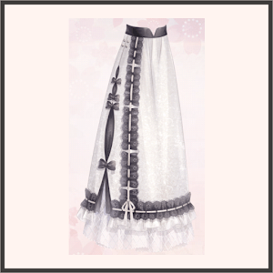 レトロロングスカート（白）