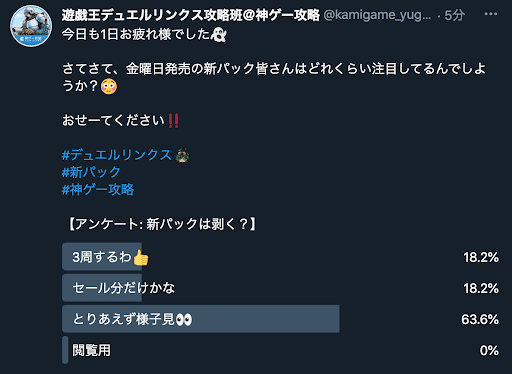 ツイッターアンケート