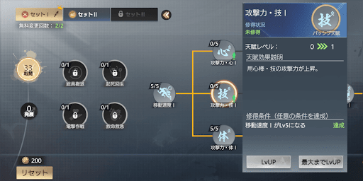 習得するとバフ効果が発動する
