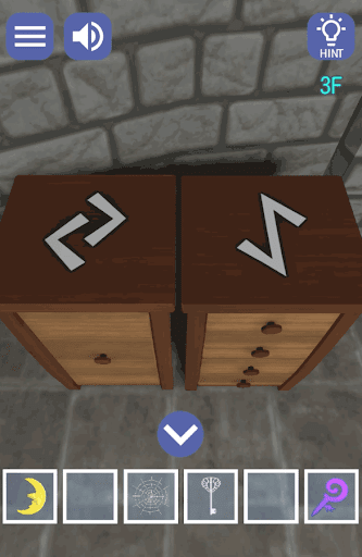 ドラゴンと魔法使いの住む塔_3階_上部に描かれているマークを確認する