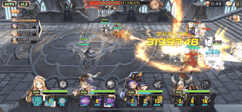 「挑戦の塔70階のバトル画面」