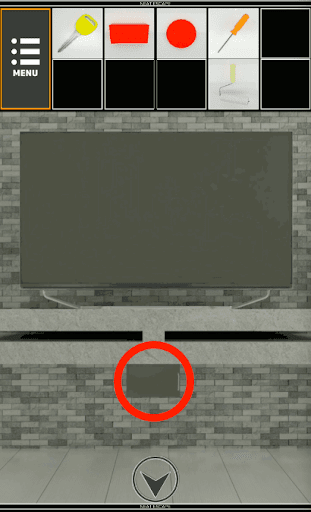 GarageHouse_テレビの下の棚を拡大する