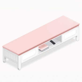 テレビボード・薄桃