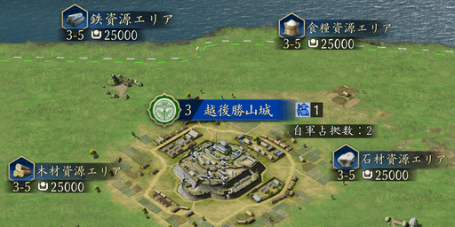 占領中に帰城で素早くレベル上げが可能