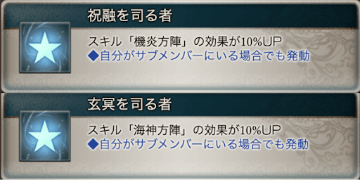 四聖キャラサブ加護