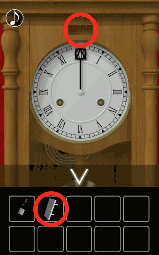 月の見える城からの脱出_時計