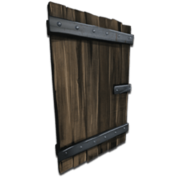 補強した木のドア