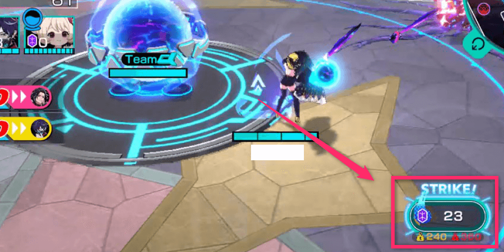 E-スフィア近くでストライクが可能