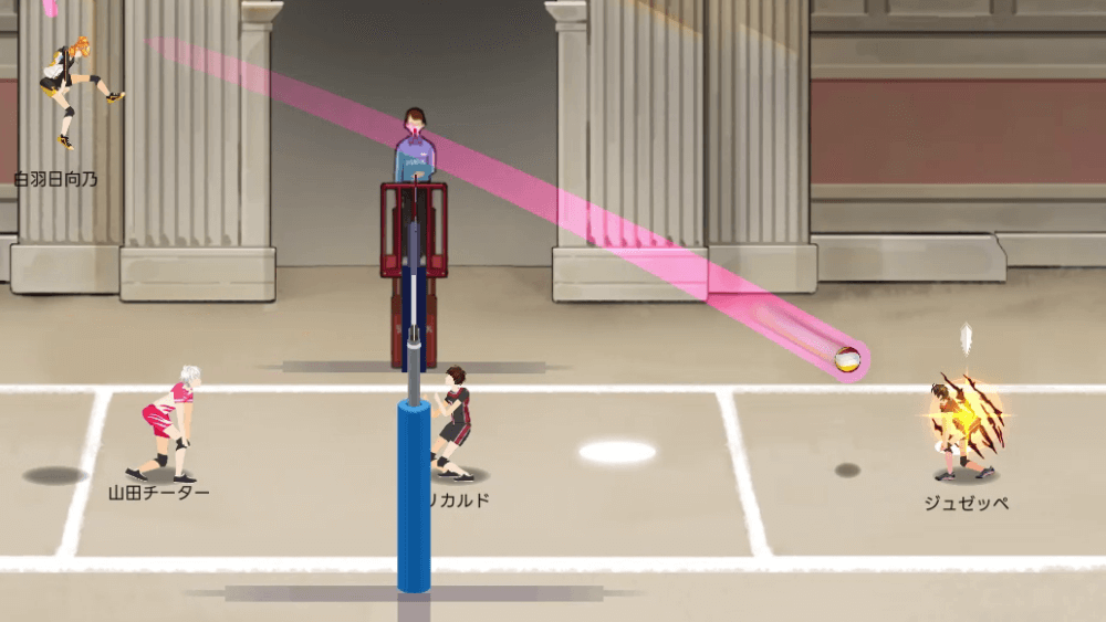 白羽日向乃は積極的にスパイクする