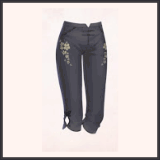 シースルー水彩パンツ（黒）