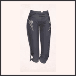 シースルー水彩パンツ（黒）