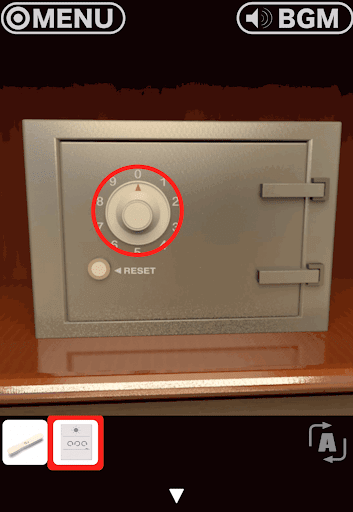 RESORT4黄昏クルーズへの脱出_お風呂場_金庫のつまみを拡大する