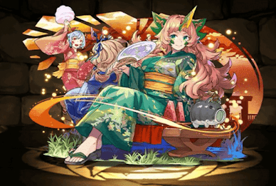 夕涼みの緑龍契士・シルヴィ