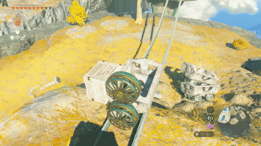 左に木箱を付けてバランスを取る