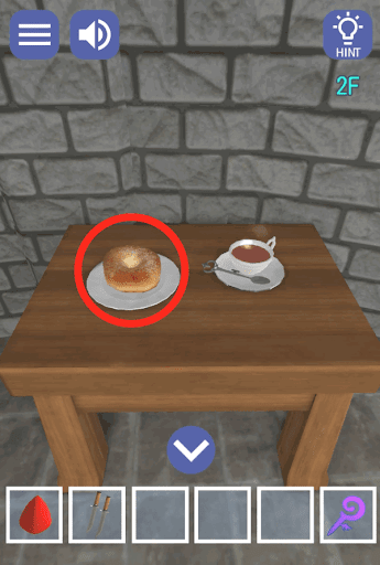 ドラゴンと魔法使いの住む塔_2階_パンを入手する