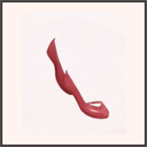 いちご色シューズ