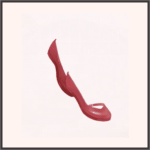 いちご色シューズ