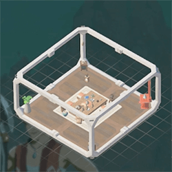 四角の部屋(家具付き)